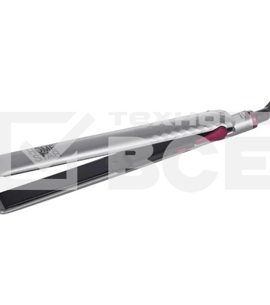 Выпрямитель для волос Homestar HS-8015 серебристый/красный, 25 мм, 200 °C, 1 режим