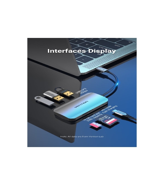 USB-концентратор Vention TNHHB, USB Type-C, USB/SD/TF/PD, USB Type-C