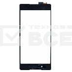 Сенсорное стекло (тачскрин) для Sony Xperia Z3+ / Z4, черное, фото 1