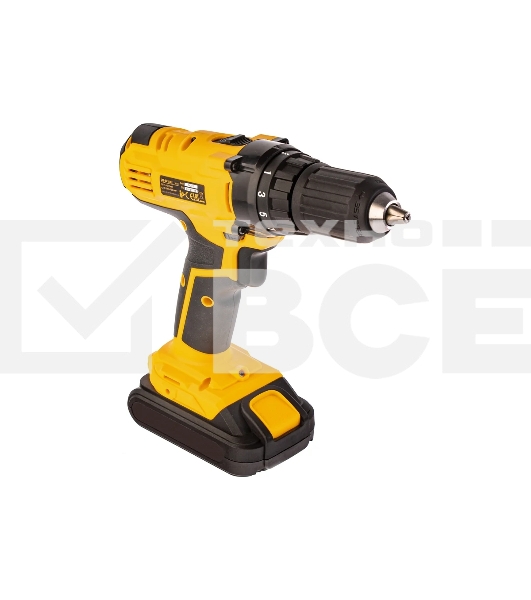 Дрель-шуруповерт Denzel CDL-IB-18-02, 18 В, 1,5 Ач, 40 Нм, щеточный