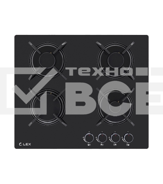 Газовая варочная поверхность LEX GVG 643 BBL, черный