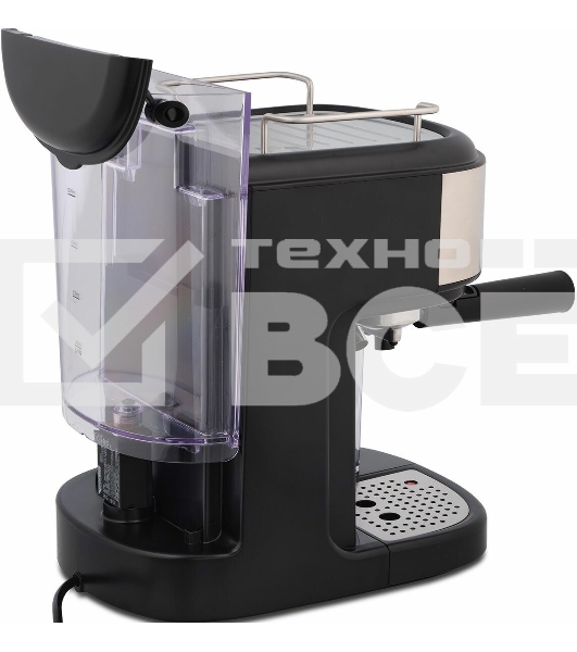 Кофеварка рожковая Vitek Metropolis VT-8489 черный/нержавеющая сталь, 1,5 л, 1250Вт, 15 бар