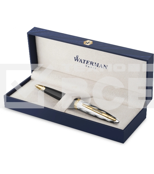 Ручка шариков. Waterman Reflections of Paris Carene DeLuxe (2200946) Black GT M син. черн. подар.кор.