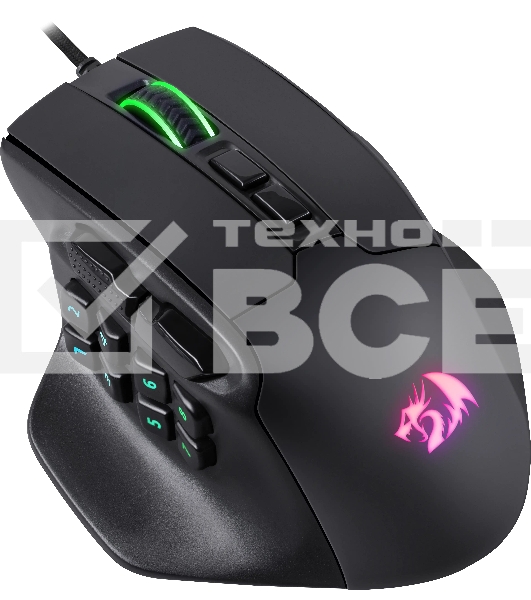 Мышь проводная REDRAGON Aatrox черный, 12400 dpi, USB, кнопки - 15