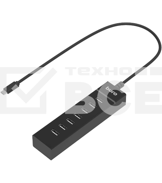 Разветвитель USB-C Buro BPH-C-P107 7порт. черный