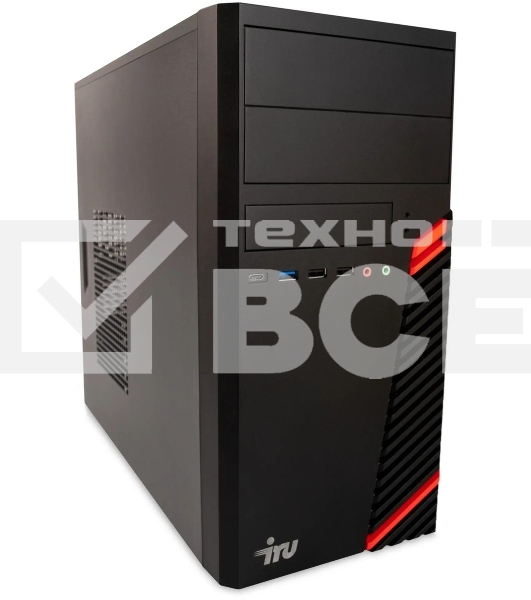 Компьютер ПК IRU Home 310H6SE MT i3 12100 (3.3) 8Gb SSD512Gb UHDG 730 Free DOS GbitEth 400W черный (1994640)
