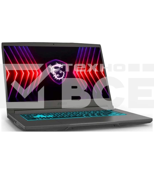Ноутбук MSI Thin 15 B13UCX-2649XRU i5-13420H 8Gb+8Gb SSD 512Gb NVIDIA RTX 2050 4Gb 15,6 FHD IPS Cam 52.4Вт*ч Free DOS Серый 9S7-16R831-2649-16G