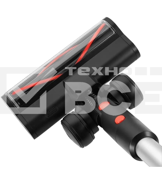 Пылесос вертикальный Kitfort КТ-5389 черный/красный, питание от аккумулятора, 225 Вт, уборка сухая, пылесборник 1 л