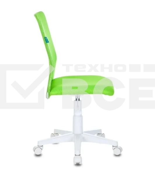 Кресло детское Бюрократ KD-9/WH/TW-18 TW-03А TW-18 салатовый, сетка/ткань (пластик белый)