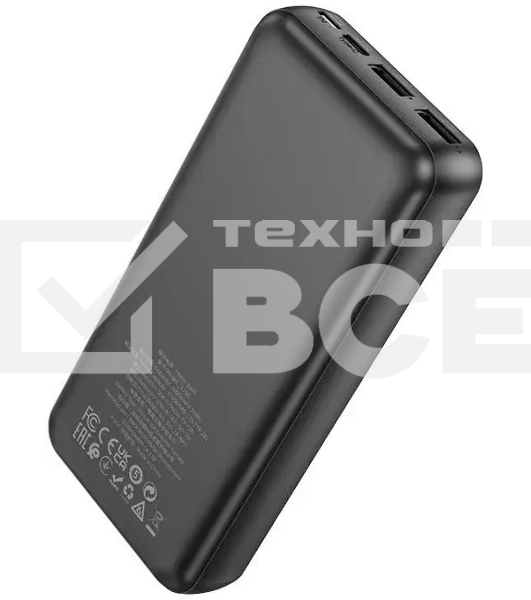 Портативный аккумулятор Hoco J123A Element 20000mAh 2A 2xUSB-A черный