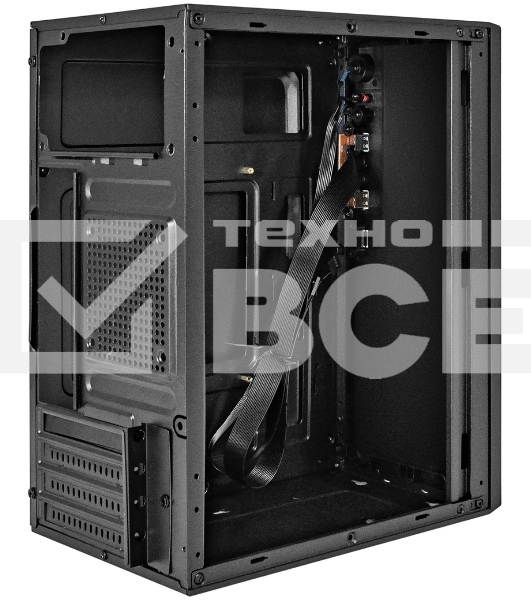 Компьютерный корпус Minitower ExeGate BAA-308-UNS500 (mATX, БП UNS500 с вент. 12см, 2хUSB, HD Audio, черный)