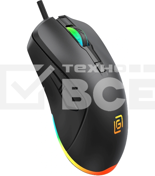 Мышь проводная Oklick 750G черный, 7200 dpi, USB, кнопки - 5