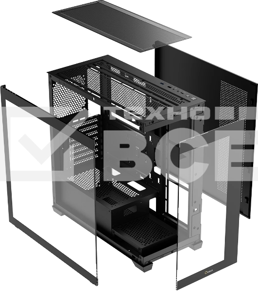 Компьютерный корпус Ocypus Gaммa C72 BK ARGB ATX/win/black/4 ARGB fans/no PSU/Tempered Glass