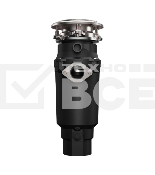 Измельчитель пищевых отходов Kuppersberg WSS 550 B, High-Tech, мощность 550 Вт, 3400-3800 об/мин, защита от перегрева, авто выключение, DC мотор, уровень шума 75 дБ, черный