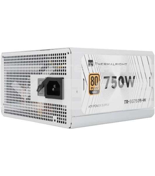 Блок питания 750W/Power Supply Thermalright, 750W 80+ Gold (ATX, 3.1, PCIe 5.1, Non-modular, 1x24(20+4)pin, 1xCPU 8(4+4)pin, 2xPCIe*2 8(6+2)pin, 5xSATA3, 1x12+4pin (12VHPWR PCIe 5.1 12+4pin 600mm), 3xMOLEX4pin, Active, 120x120мм, 150x140x86mm, APFC, white)