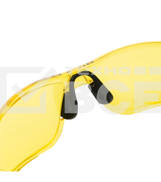 Очки защитные Denzel открытые, поликарбонатные, желтая линза
