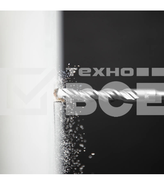 Бур по бетону Denzel двойная спираль, Cobalt W-tip, 12x160 мм, SDS PLUS