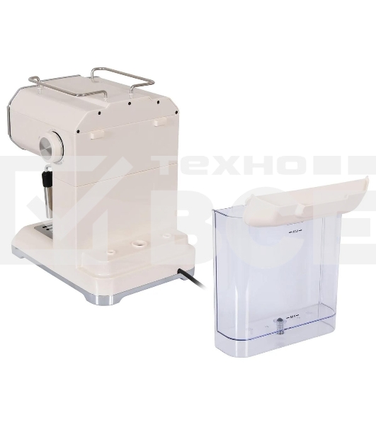 Кофеварка рожковая Hyundai HEM-5300 бежевый/серебристый, исп. кофе - молотый, 1.5 л, 850 Вт, 20 бар