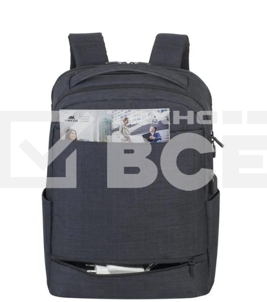 Рюкзак для ноутбука 17.3' Riva 8365 черный полиэстер