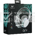 Гарнитура AULA G7 белый, беспроводная + проводная, до 65 ч, съёмный микрофон, подсветка, фото2