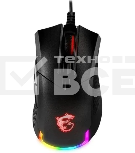 Мышь проводная MSI Clutch GM50 черный, 7200 dpi, USB, кнопки - 6