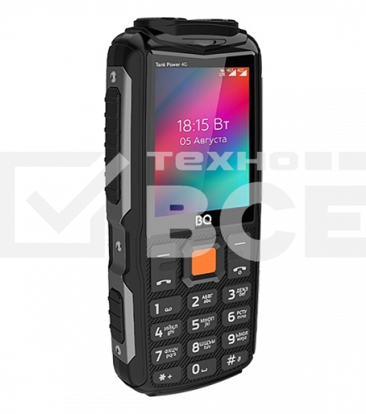 Мобильный телефон BQ 2410L Tank Power 4G черный/метал