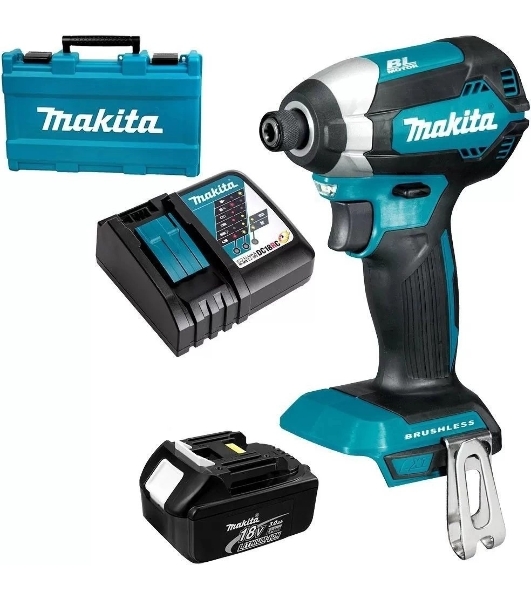 Дрель-шуруповерт Makita DTD153SF, 18 В, 1,5 Ач, 170 Нм, бесщеточный, ударный