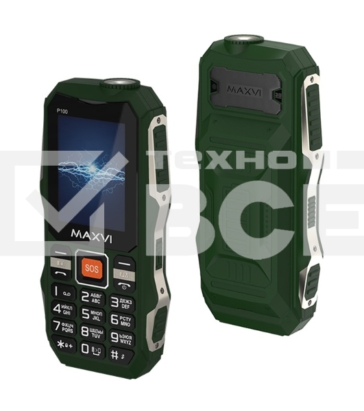 Мобильный телефон Maxvi P100 green