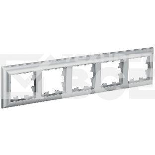 Рамка 5-местная IEK BRITE РУ-5-Бр DECOR 3D-форма алюминий