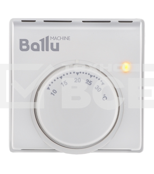 Комплект обогреватель инфракрасный Ballu BIH-GSW-1.0 + BMT-1 белый, 1000 Вт, 20 м2, термостат