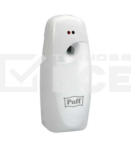 Освежитель воздуха автоматический puff-6110 белый, флакон EUR0 300 мл или 250 мл, 9х10х22 см