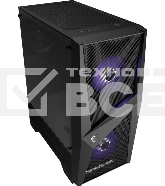 Компьютерный корпус MSI MAG FORGE 100M / mid-tower, ATX, tempered glass side panel / 2x RGB 120mm & 1x 120mm fans inc. / MAG FORGE 100M