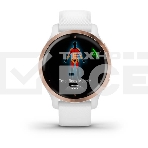 Смарт-часы Garmin Venu 2S AMOLED корп.розовое золото рем.белый разм.брасл.:110-175мм (010-02429-13), фото2