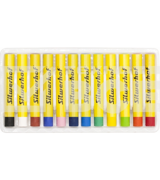 Масляная пастель Silwerhof Create 12 цветов, длина 70мм, диаметр 10мм