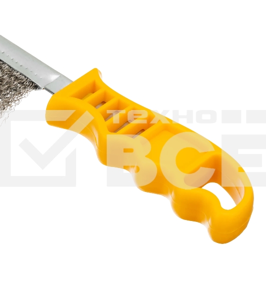 Щетка металлическая Denzel с пластмассовой ручкой, нержавеющая проволока