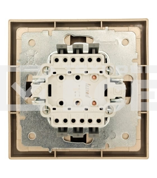 Выключатель проходной 1-кл. СП ZIMA IP20 10А безвинт. зажим зол. LEZARD 704-3688-105QC