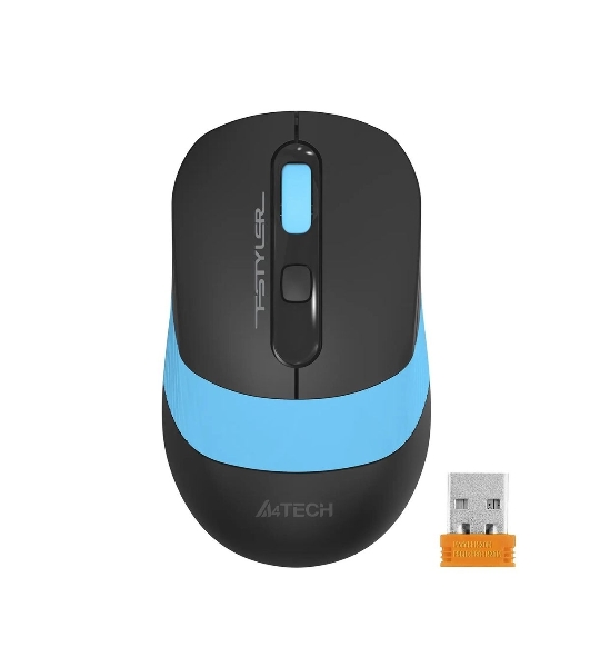 Мышь беспроводная A4Tech Fstyler FG10S черный/синий, 2000 dpi, радиоканал, USB, кнопки - 4