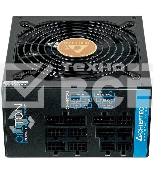 Блок питания Chieftec Proton BDF-850C, 850Вт, 80 PLUS Bronze, 140мм, модульный, черный