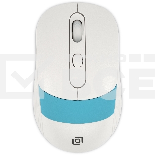 Мышь беспроводная Oklick 310MW белый/синий, 3200 dpi, радиоканал, USB, кнопки - 4