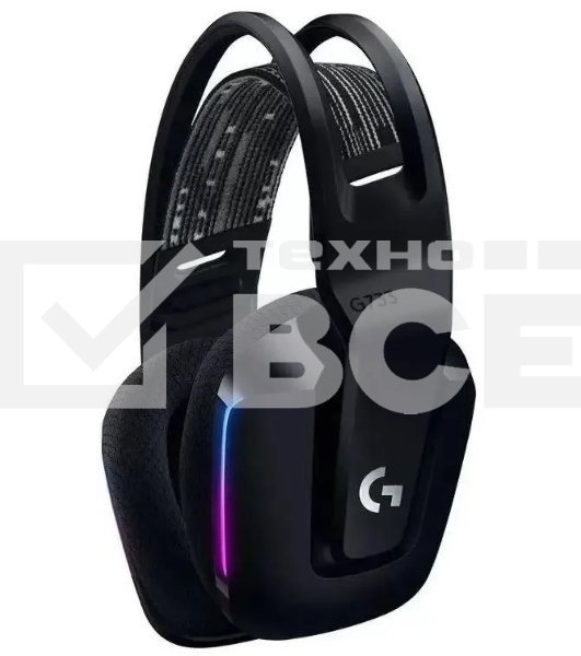 Наушники с микрофоном Logitech G733 Lightspeed черный мониторные Radio оголовье (981-000867)