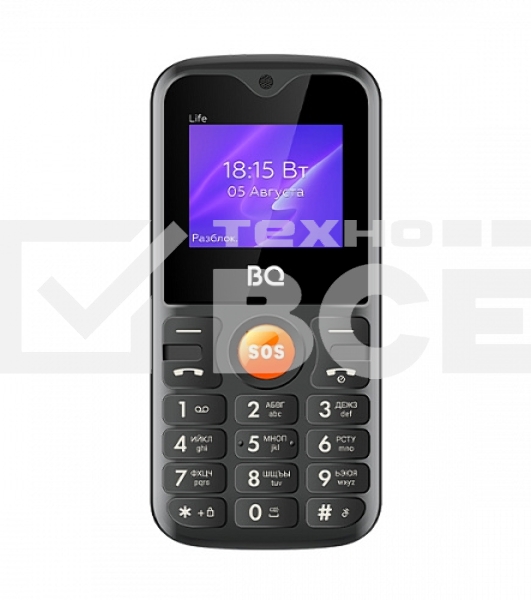 Мобильный телефон BQ 1853 Life черный/оранжевый