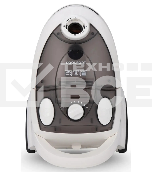 Пылесос Coolfort CF-3040 белый, 250/1800 Вт, уборка сухая, пылесборник контейнер, 2 л