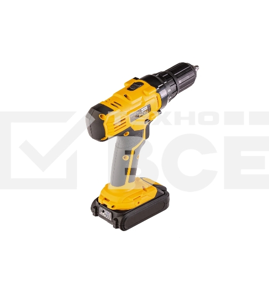 Дрель-шуруповерт Denzel CDL-IB-18-02, 18 В, 1,5 Ач, 40 Нм, щеточный