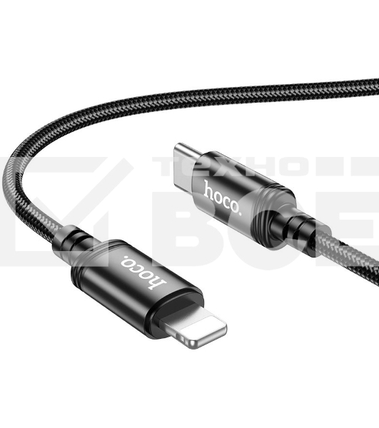 Кабель Hoco X89 Wind iP USB Type-C (m)-Lightning (m) 1м черный коробка