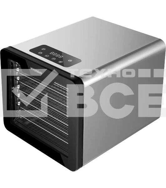 Сушка для фруктов и овощей Hyundai HYFD-8802 14под. 600Вт серебристый