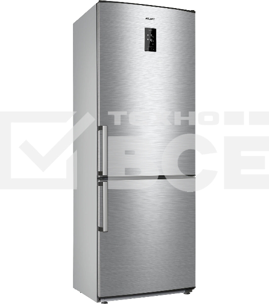 Холодильник Atlant ХМ-4524-040-ND нержавеющая сталь двухкамерный 271/100л морозилка снизу, No Frost