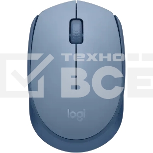 Мышь беспроводная Logitech M172 синий, 1000 dpi, радиоканал, USB, кнопки - 3