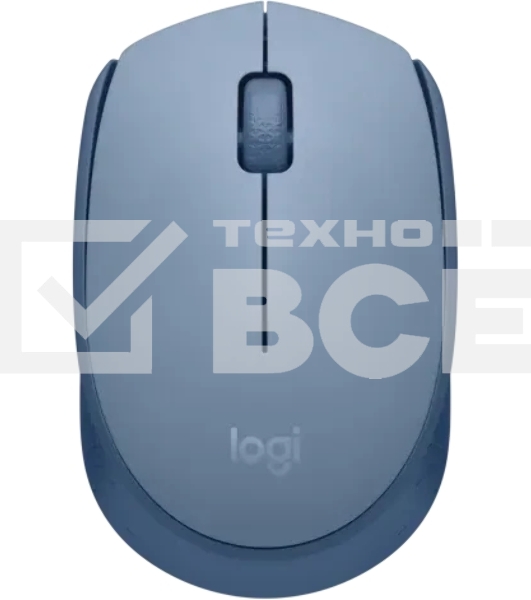 Мышь беспроводная Logitech M172 синий, 1000 dpi, радиоканал, USB, кнопки - 3