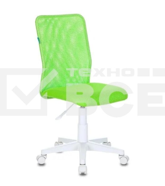 Кресло детское Бюрократ KD-9/WH/TW-18 TW-03А TW-18 салатовый, сетка/ткань (пластик белый)