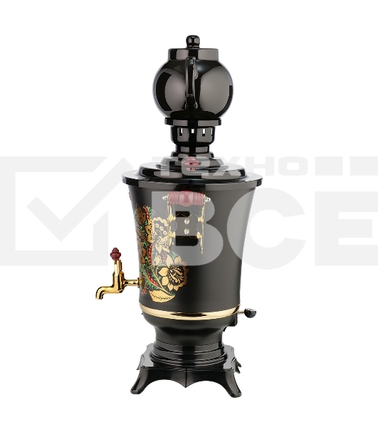 Самовар Centek CT-0093 черный/хохлома